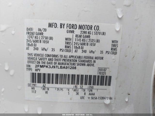 2020 FORD EDGE SEL 9