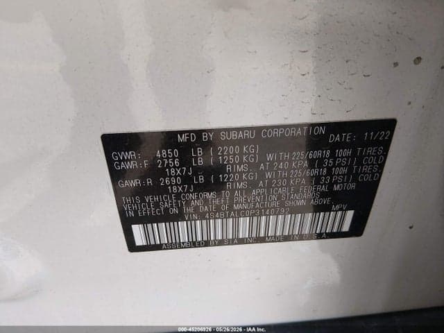 2023 SUBARU OUTBACK ONYX EDITION 9