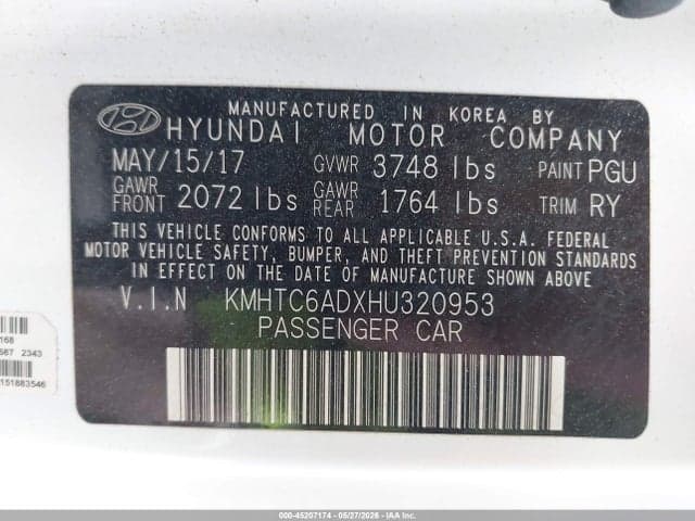 2017 HYUNDAI VELOSTER VALUE EDITION 9