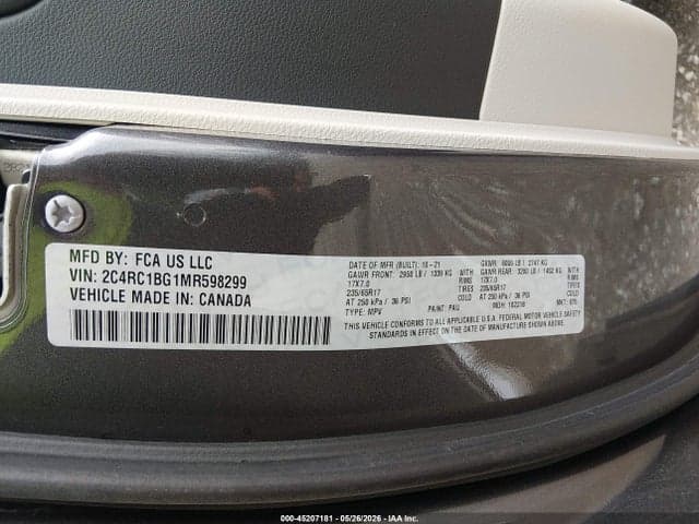 2021 CHRYSLER PACIFICA TOURING L 9