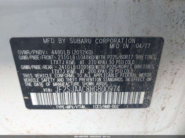 2017 SUBARU FORESTER 2.5I 9