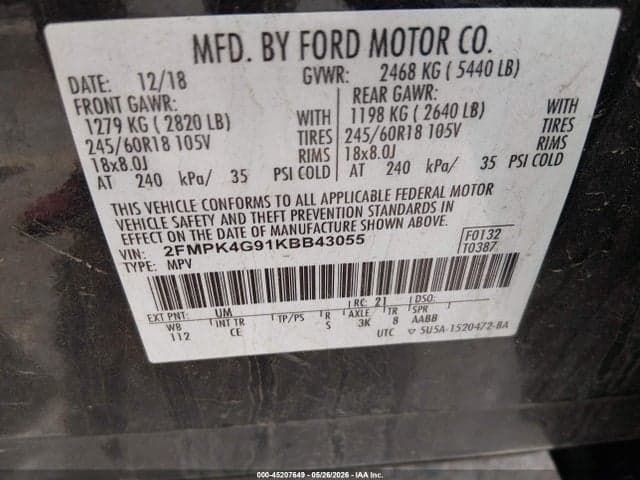 2019 FORD EDGE SE 9