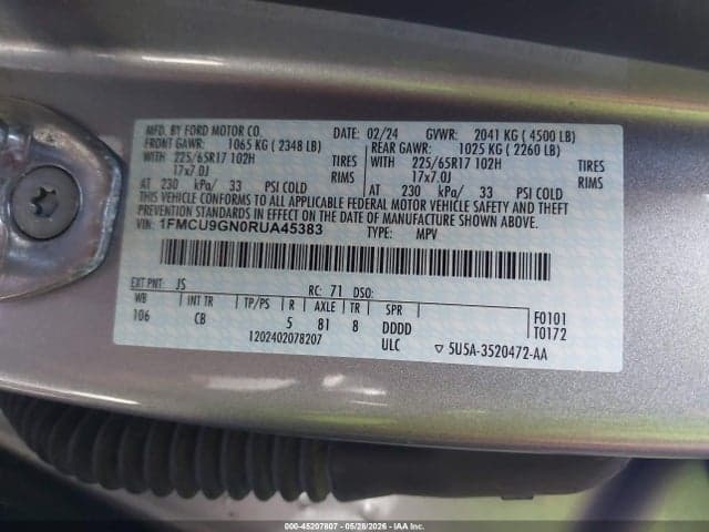 2024 FORD ESCAPE ACTIVE 9