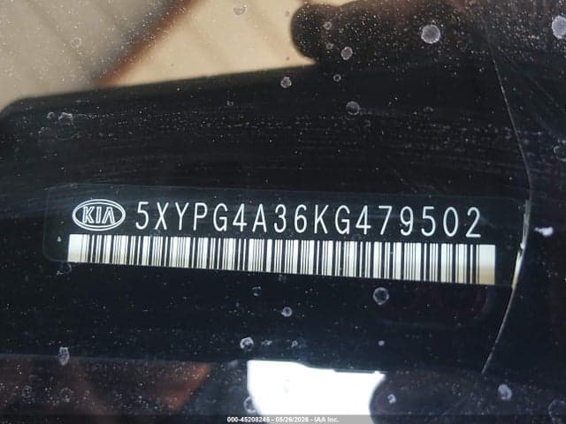 2019 KIA SORENTO 2.4L L 9