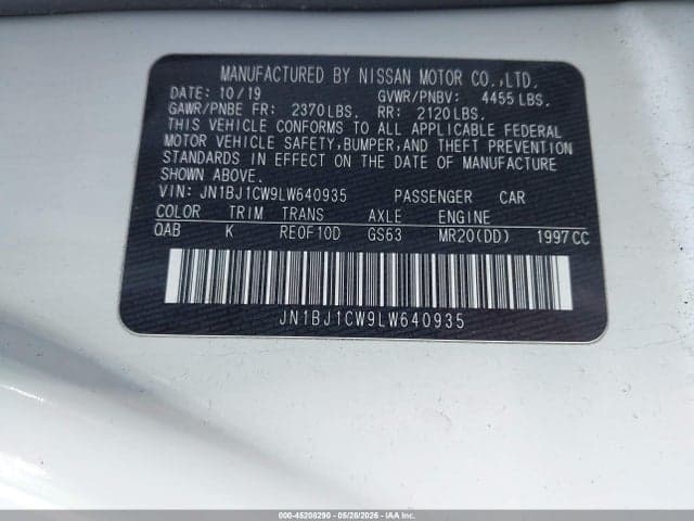 2020 NISSAN ROGUE SPORT SV AWD XTRONIC CVT 9