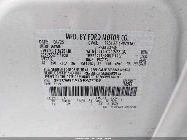 2025 FORD MAVERICK LOBO STANDARD 9