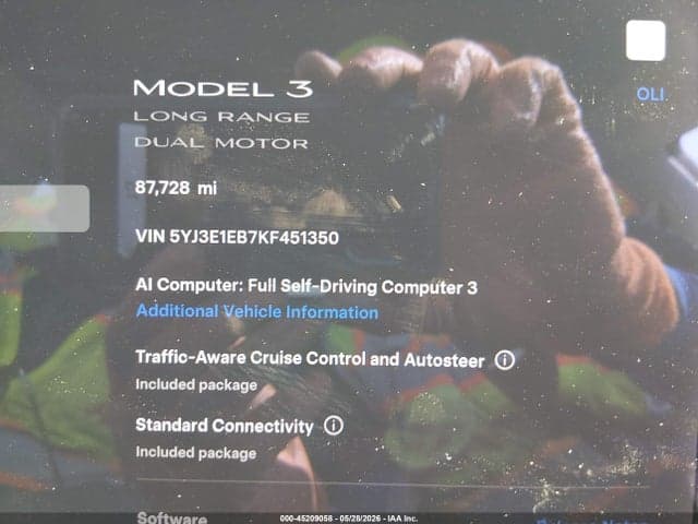 2019 TESLA MODEL 3 LONG RANGE/PERFORMANCE 7