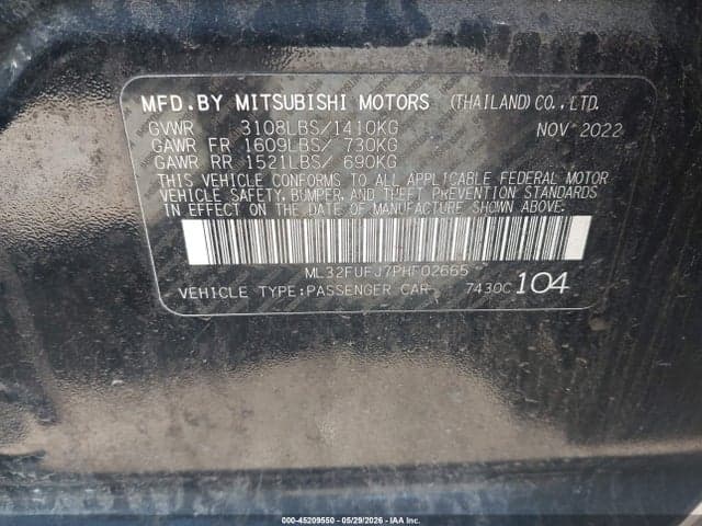 2023 MITSUBISHI MIRAGE G4 BLACK EDITION/ES/LE 9