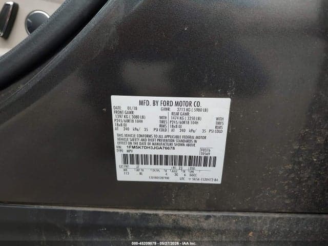 2018 FORD EXPLORER XLT 9