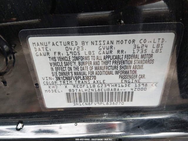 2023 NISSAN VERSA 1.6 SR XTRONIC CVT 9