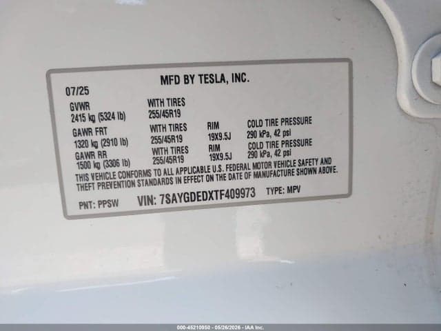 2026 TESLA MODEL Y 9