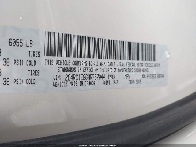 2017 CHRYSLER PACIFICA TOURING-L PLUS 9