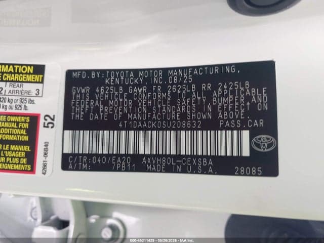 2025 TOYOTA CAMRY SE 9
