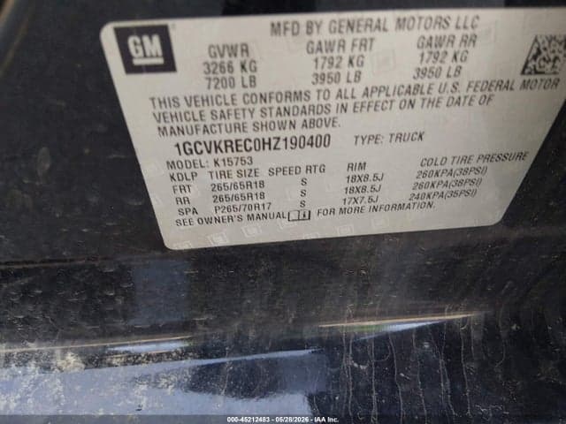2017 CHEVROLET SILVERADO 1500 2LT 9