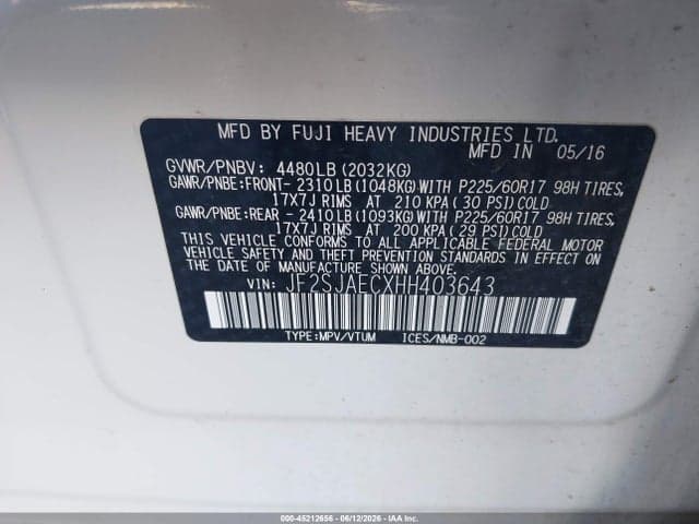 2017 SUBARU FORESTER 2.5I PREMIUM 9