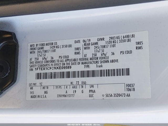 2019 FORD F-150 XLT 9