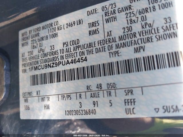 2023 FORD ESCAPE ST-LINE SELECT 9