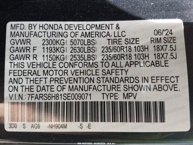 2025 HONDA CR-V HYBRID SPORT-L 9