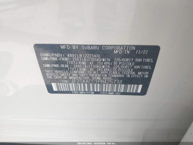 2023 SUBARU FORESTER 9