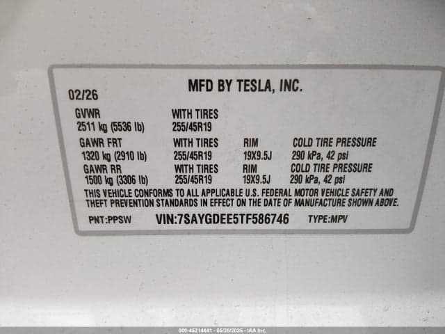 2026 TESLA MODEL Y ALL-WHEEL DRIVE/LONG RANGE LAUNCH SERIES/PREMIUM ALL-WHEEL DRIVE 9