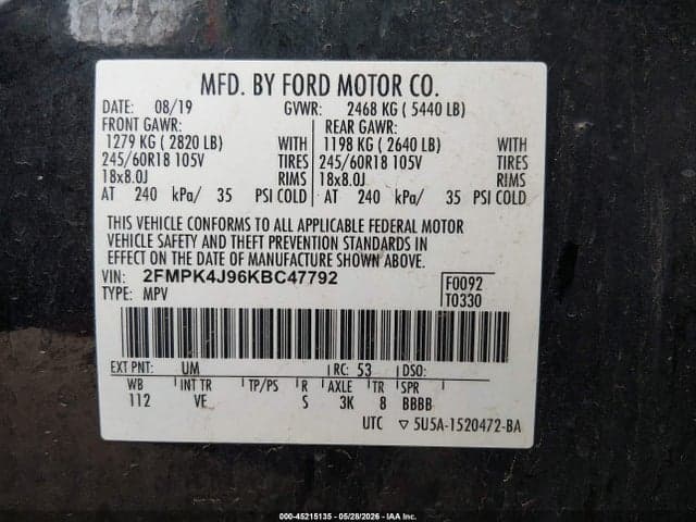 2019 FORD EDGE SEL 9