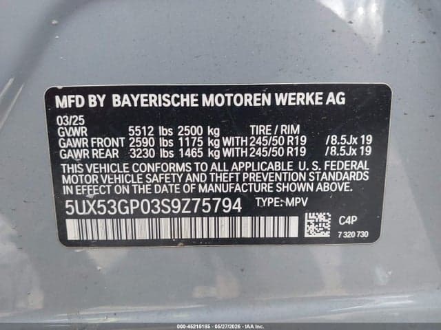 2025 BMW X3 30 XDRIVE 9