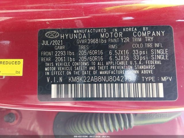 2022 HYUNDAI KONA SE 9