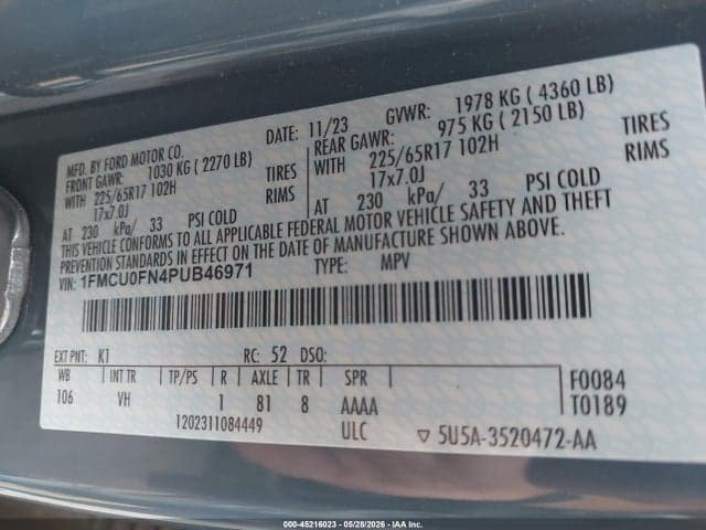 2023 FORD ESCAPE 9
