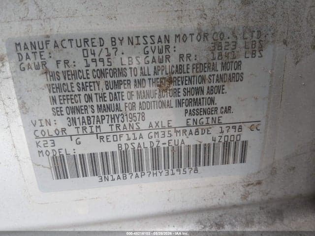 2017 NISSAN SENTRA SV 9