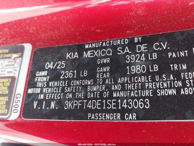 2025 KIA K4 LXS 9