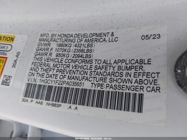 2023 HONDA ACCORD LX 9