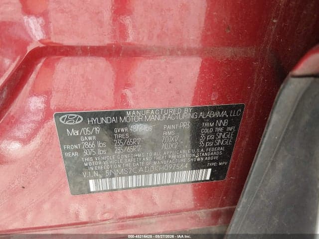2019 HYUNDAI SANTA FE SE 10