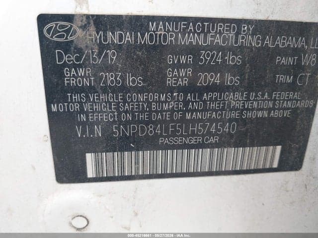 2020 HYUNDAI ELANTRA SEL 9