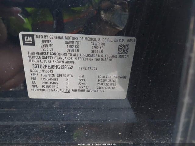 2017 GMC SIERRA 1500 DENALI 9