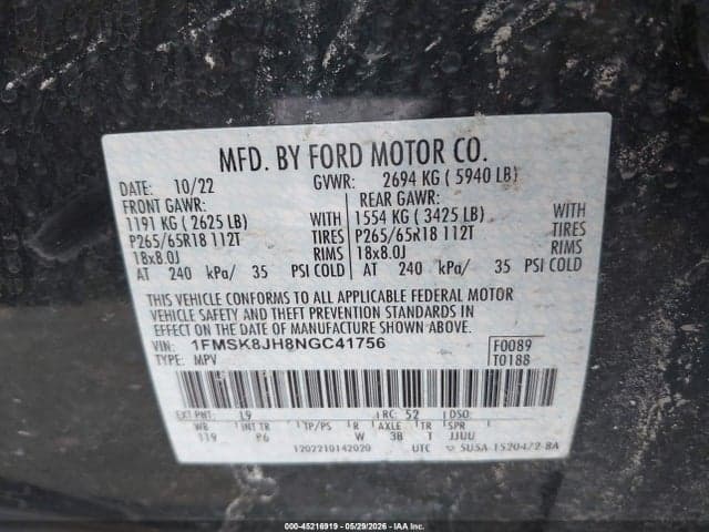 2022 FORD EXPLORER TIMBERLINE 9