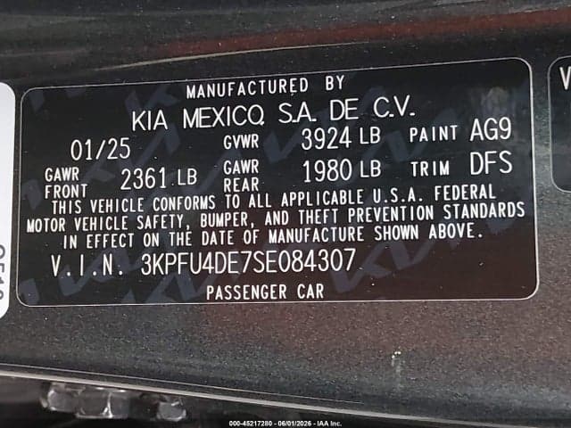 2025 KIA K4 EX 9