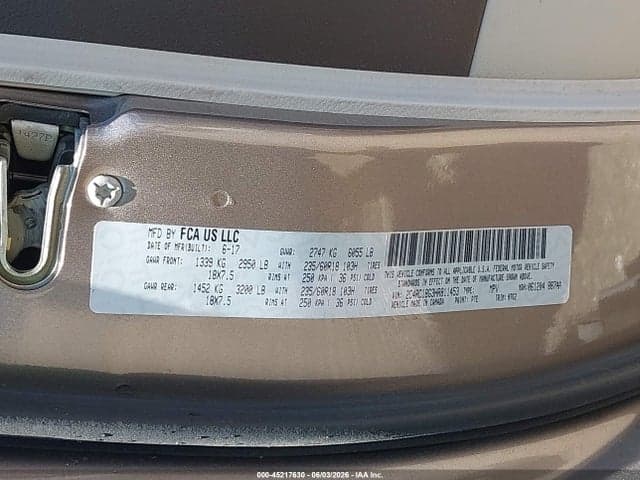 2017 CHRYSLER PACIFICA TOURING PLUS 9