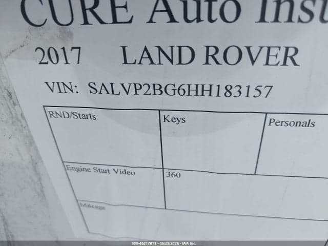 2017 LAND ROVER RANGE ROVER 9