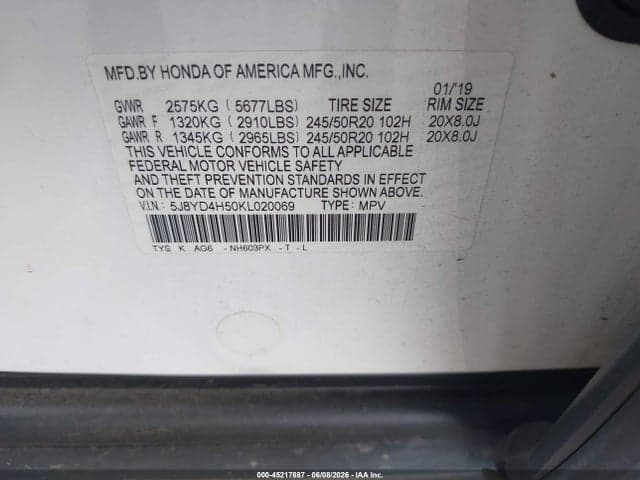 2019 ACURA MDX TECH PKG 9