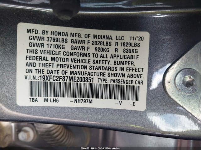 2021 HONDA CIVIC SPORT 9