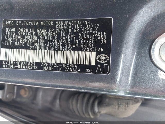 2017 TOYOTA COROLLA XLE 9