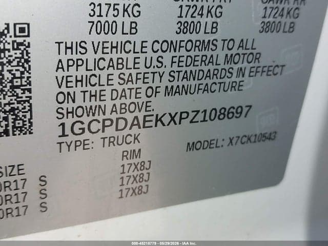 2023 CHEVROLET SILVERADO 1500 4WD SHORT BED WT 9