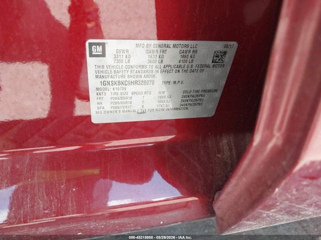 2017 CHEVROLET TAHOE LT 9