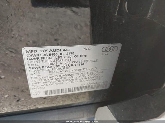 2018 AUDI Q5 2.0T PREMIUM/2.0T TECH PREMIUM 9