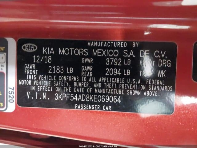 2019 KIA FORTE EX 9