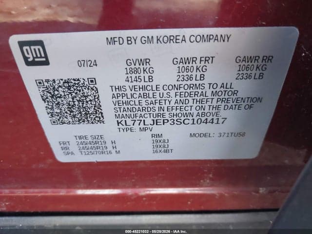 2025 CHEVROLET TRAX FWD 2RS 9