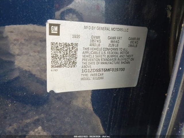 2021 CHEVROLET MALIBU FWD LT 9