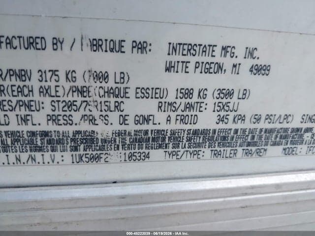 2022 INTERSTATE TRAILER OTHER 10