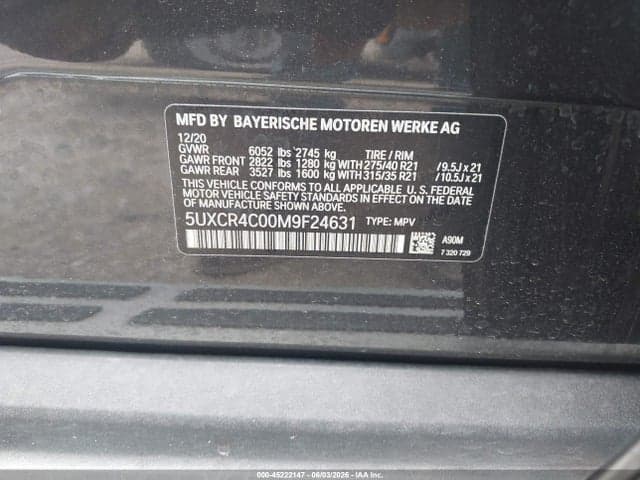2021 BMW X5 SDRIVE40I 9