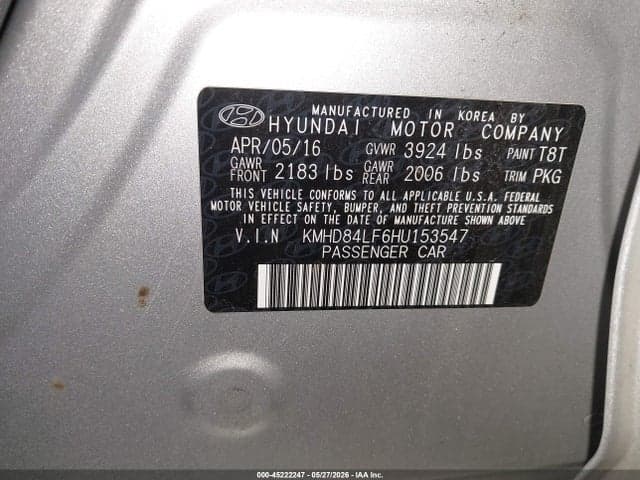 2017 HYUNDAI ELANTRA LIMITED 9